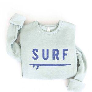 NEW! SURF crewneck COMFY sweatshirt by Oat Collective Color: Sage Green